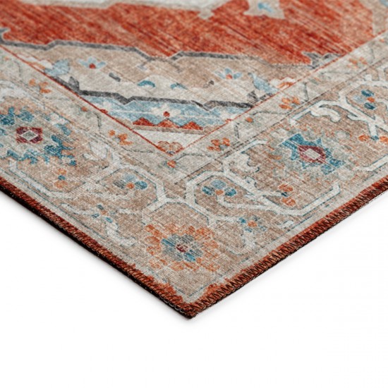 Indoor/Outdoor Marbella MB1 Spice Washable 2'3" x 7'6" Runner Rug