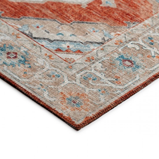 Indoor/Outdoor Marbella MB1 Spice Washable 2'3" x 12' Runner Rug