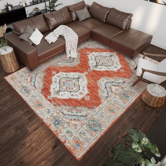 Indoor/Outdoor Marbella MB1 Spice Washable 3' x 5' Rug