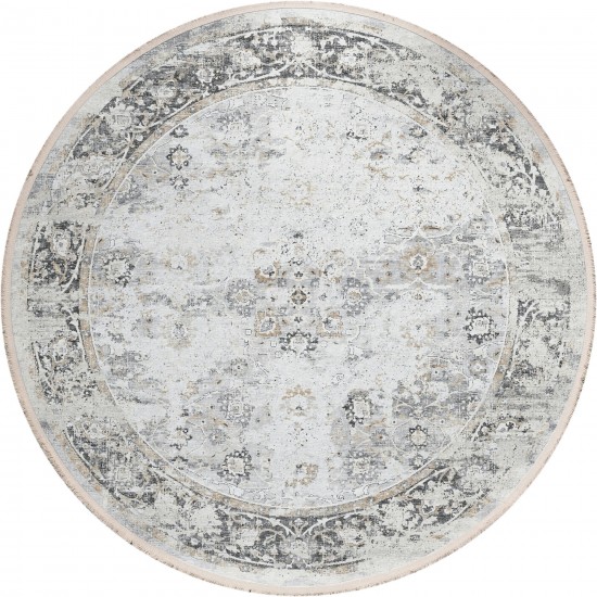 Indoor/Outdoor Marbella MB2 Linen Washable 10' x 10' Round Rug