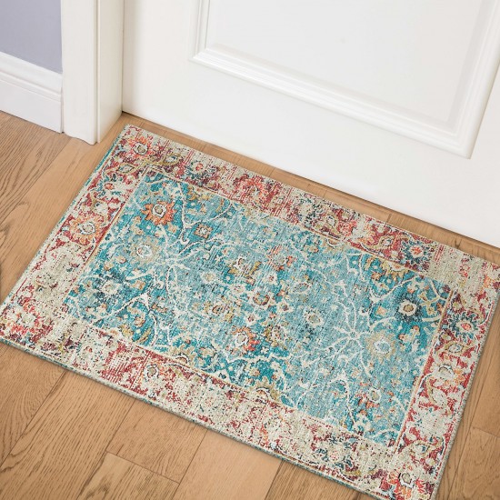 Indoor/Outdoor Marbella MB2 Mediterranean Washable 1'8" x 2'6" Rug