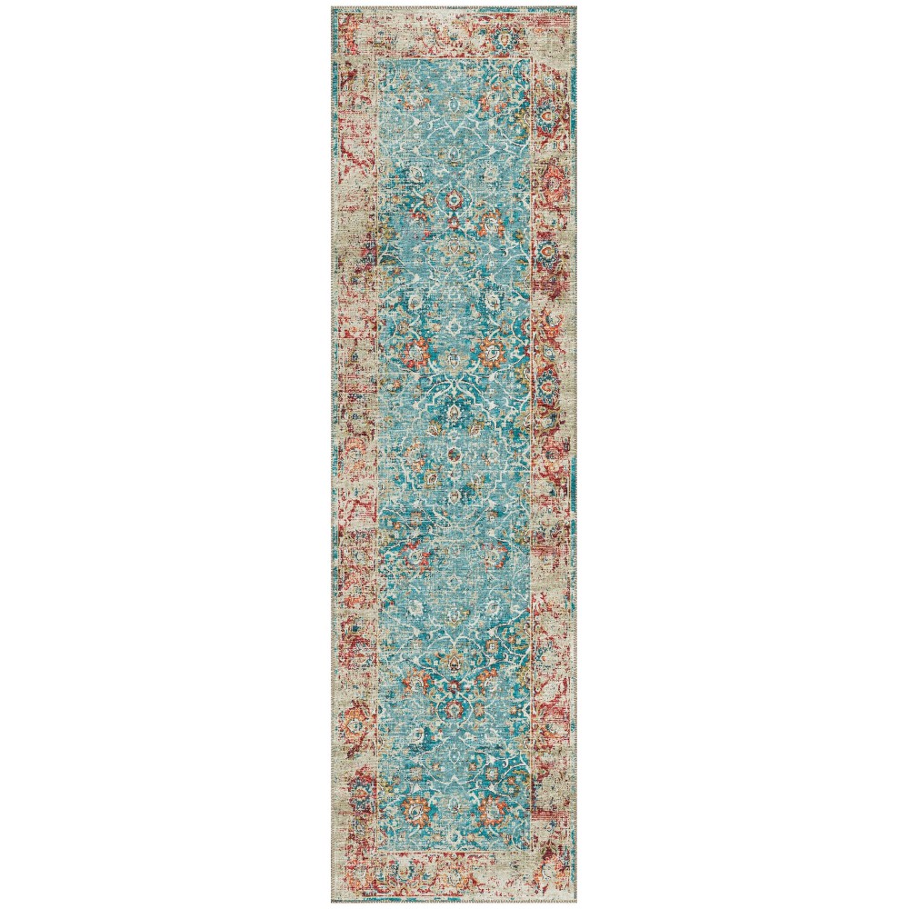 Indoor/Outdoor Marbella MB2 Mediterranean Washable 2'3" x 7'6" Runner Rug