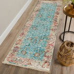 Indoor/Outdoor Marbella MB2 Mediterranean Washable 2'3" x 10' Runner Rug