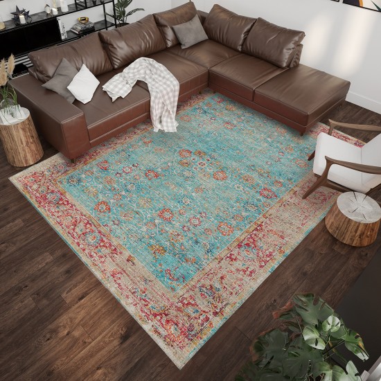 Indoor/Outdoor Marbella MB2 Mediterranean Washable 3' x 5' Rug