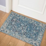 Indoor/Outdoor Marbella MB2 Navy Washable 1'8" x 2'6" Rug