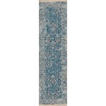 Indoor/Outdoor Marbella MB2 Navy Washable 2'3" x 10' Runner Rug