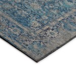 Indoor/Outdoor Marbella MB2 Navy Washable 2'3" x 10' Runner Rug