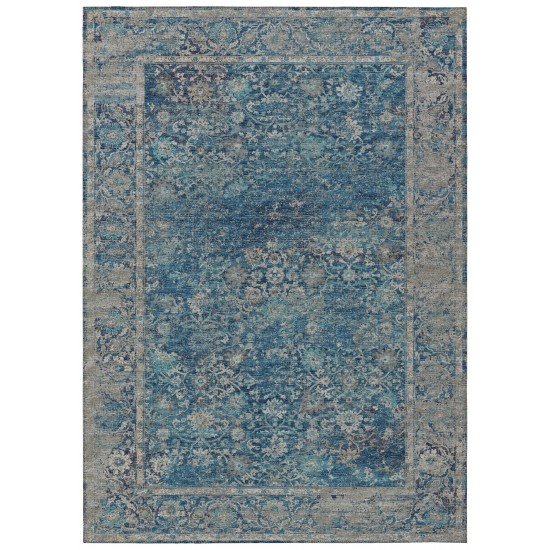 Indoor/Outdoor Marbella MB2 Navy Washable 3' x 5' Rug