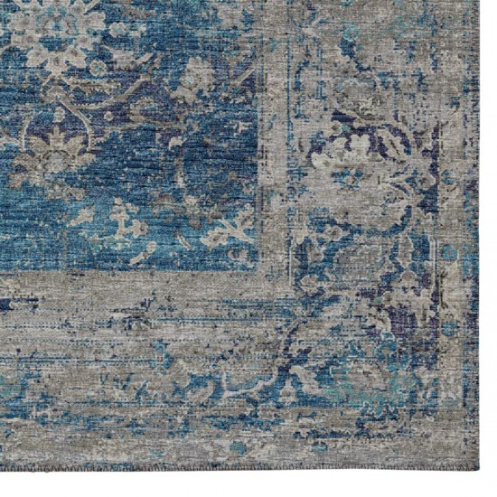 Indoor/Outdoor Marbella MB2 Navy Washable 8' x 10' Rug