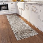 Indoor/Outdoor Marbella MB2 Taupe Washable 2'3" x 7'6" Runner Rug