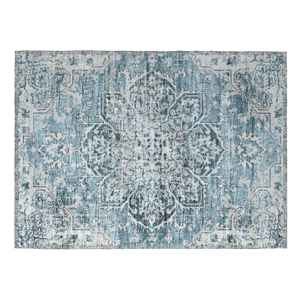 Indoor/Outdoor Marbella MB3 Denim Washable 1'8" x 2'6" Rug