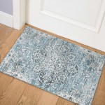 Indoor/Outdoor Marbella MB3 Denim Washable 1'8" x 2'6" Rug