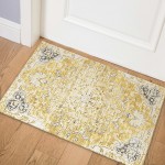 Indoor/Outdoor Marbella MB3 Gold Washable 1'8" x 2'6" Rug