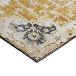 Indoor/Outdoor Marbella MB3 Gold Washable 1'8" x 2'6" Rug