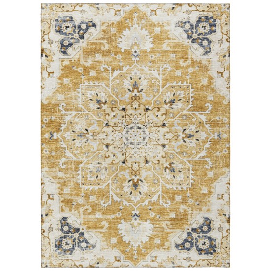 Indoor/Outdoor Marbella MB3 Gold Washable 5' x 7'6" Rug