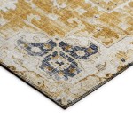 Indoor/Outdoor Marbella MB3 Gold Washable 9' x 12' Rug