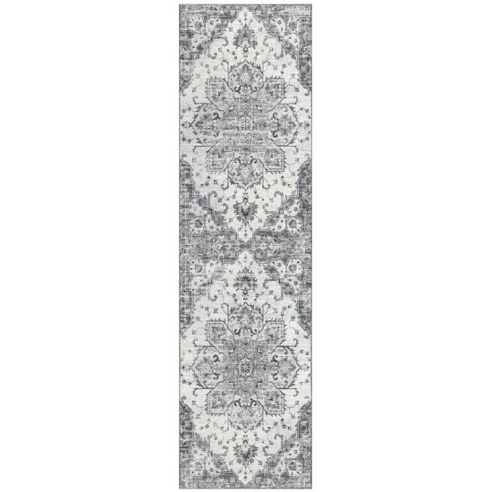 Indoor/Outdoor Marbella MB3 Linen Washable 2'3" x 7'6" Runner Rug