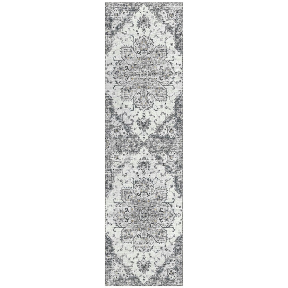 Indoor/Outdoor Marbella MB3 Linen Washable 2'3" x 7'6" Runner Rug