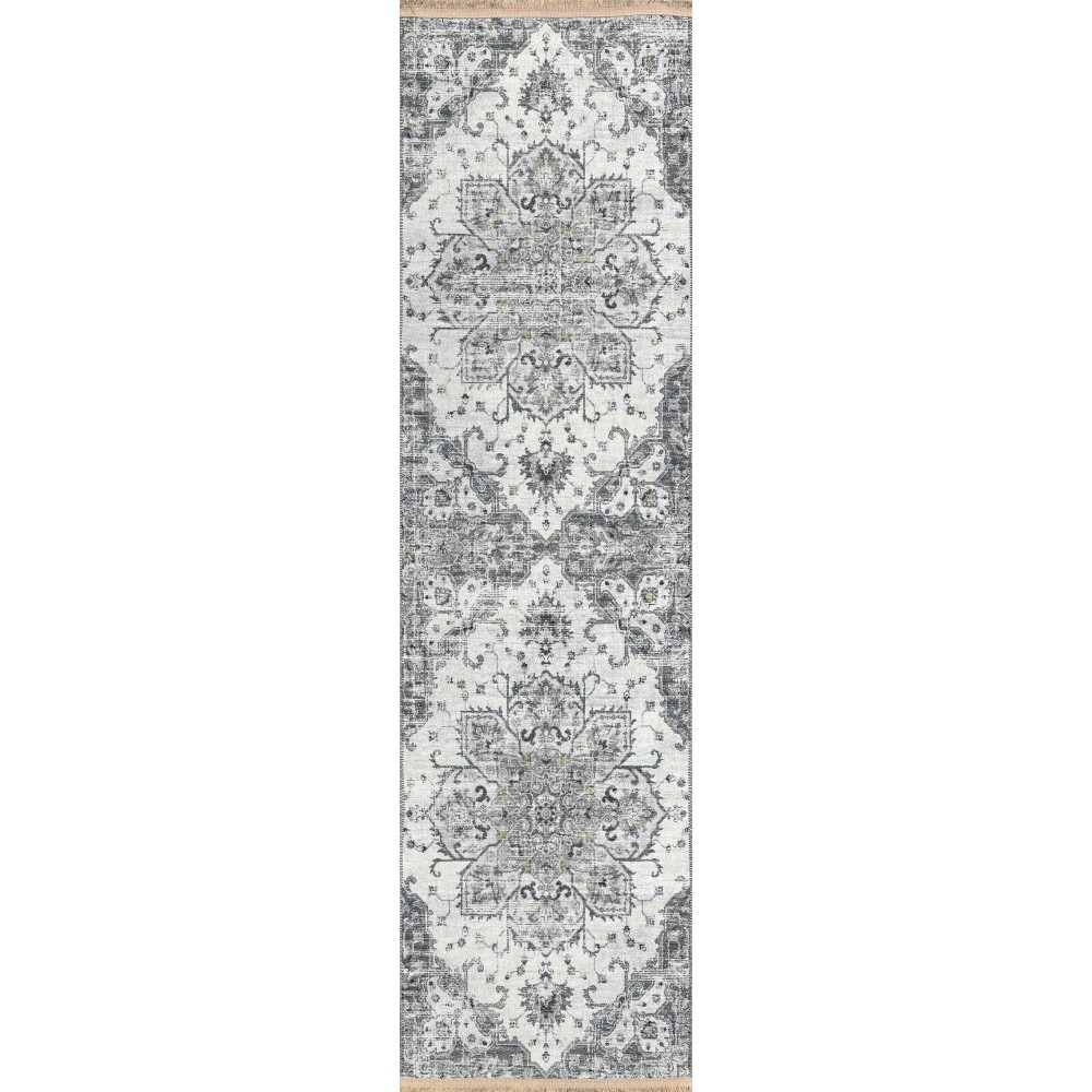 Indoor/Outdoor Marbella MB3 Linen Washable 2'3" x 10' Runner Rug