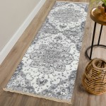 Indoor/Outdoor Marbella MB3 Linen Washable 2'3" x 10' Runner Rug