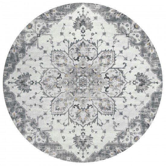 Indoor/Outdoor Marbella MB3 Linen Washable 8' x 8' Round Rug