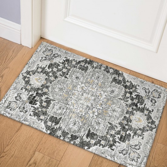 Indoor/Outdoor Marbella MB3 Midnight Washable 1'8" x 2'6" Rug