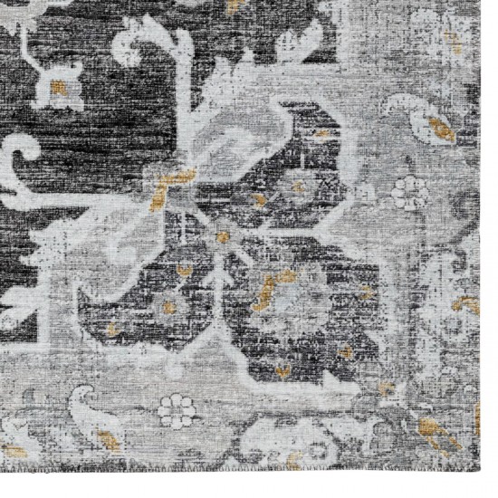 Indoor/Outdoor Marbella MB3 Midnight Washable 2'3" x 7'6" Runner Rug
