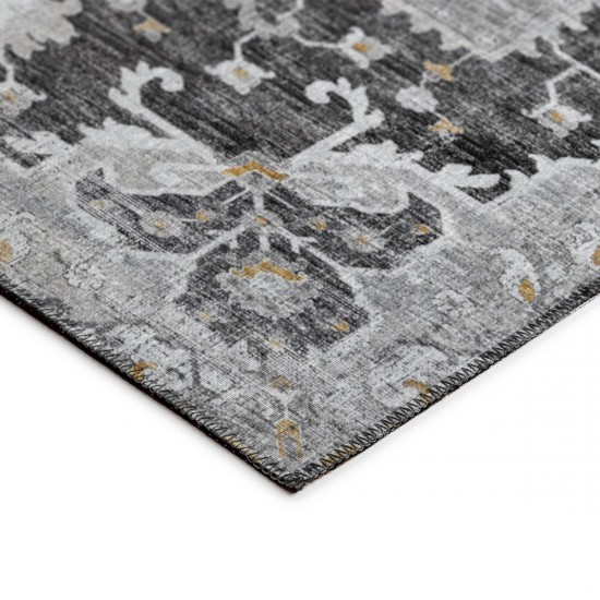 Indoor/Outdoor Marbella MB3 Midnight Washable 2'3" x 7'6" Runner Rug