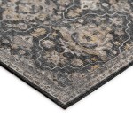 Indoor/Outdoor Marbella MB4 Charcoal Washable 1'8" x 2'6" Rug