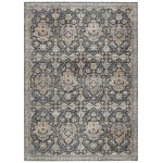 Indoor/Outdoor Marbella MB4 Charcoal Washable 3' x 5' Rug