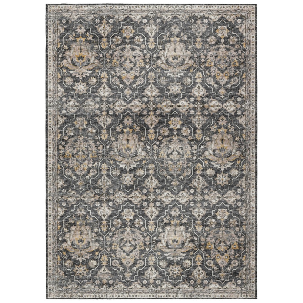 Indoor/Outdoor Marbella MB4 Charcoal Washable 5' x 7'6" Rug