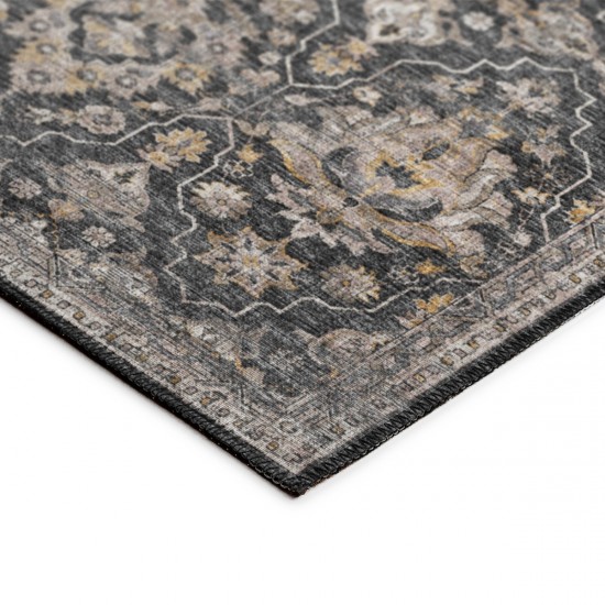 Indoor/Outdoor Marbella MB4 Charcoal Washable 8' x 10' Rug