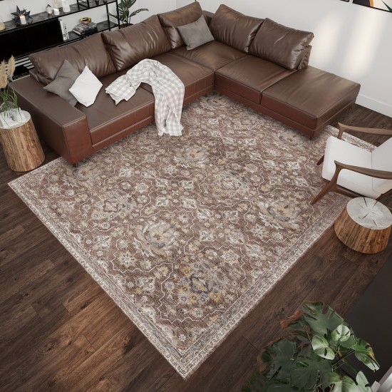 Indoor/Outdoor Marbella MB4 Mocha Washable 3' x 5' Rug