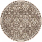 Indoor/Outdoor Marbella MB4 Mocha Washable 6' x 6' Round Rug