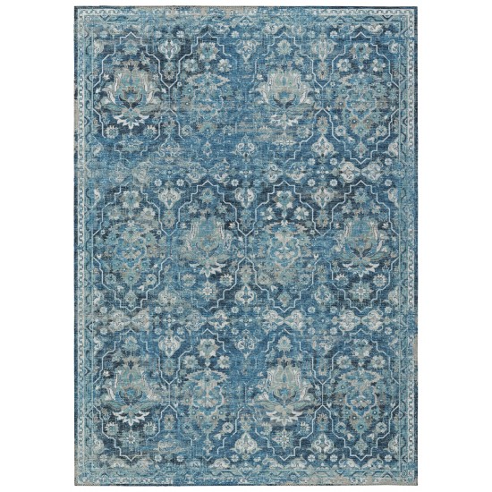 Indoor/Outdoor Marbella MB4 Navy Washable 3' x 5' Rug