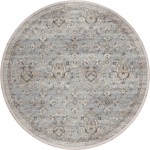 Indoor/Outdoor Marbella MB4 Silver Washable 10' x 10' Round Rug