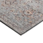 Indoor/Outdoor Marbella MB4 Silver Washable 2'3" x 12' Runner Rug