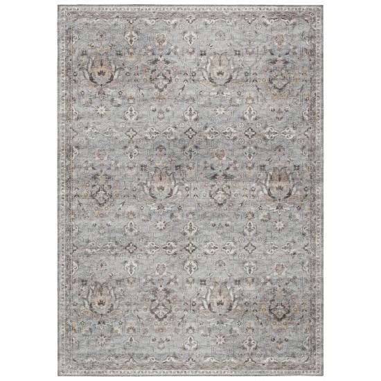 Indoor/Outdoor Marbella MB4 Silver Washable 3' x 5' Rug