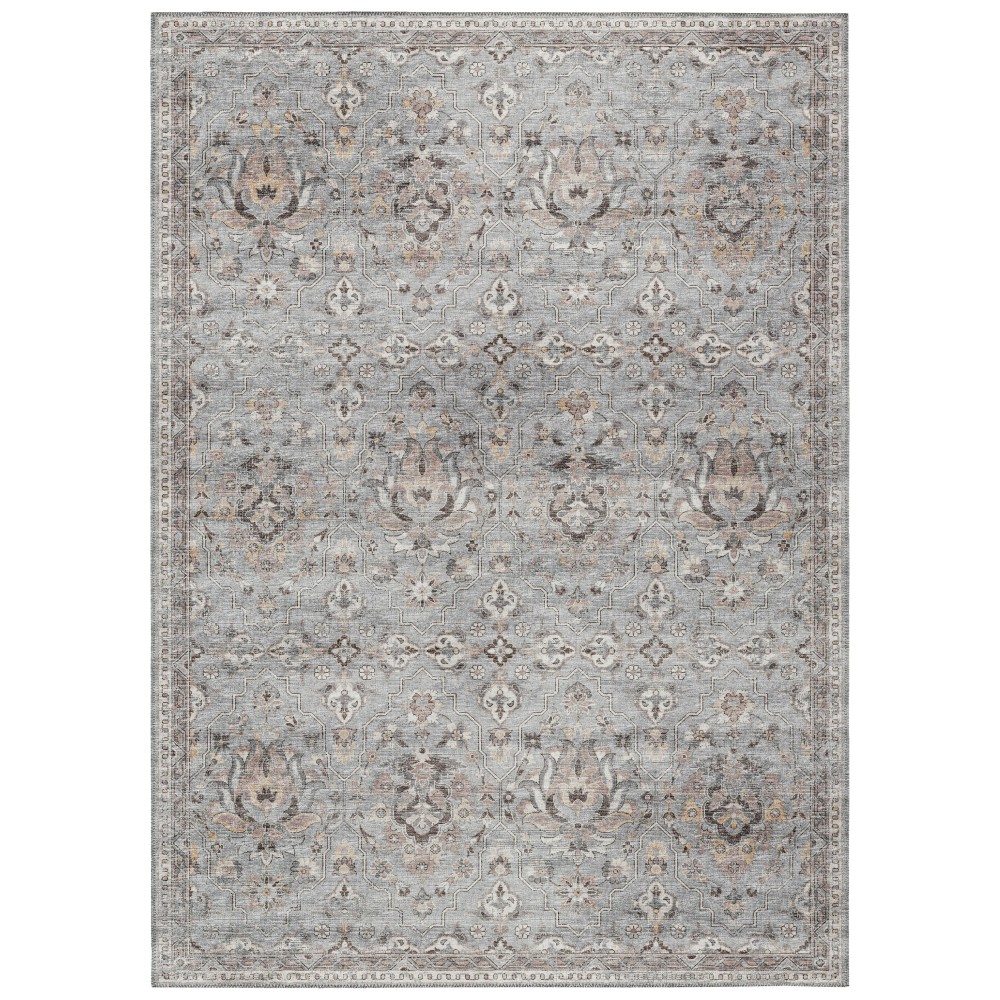 Indoor/Outdoor Marbella MB4 Silver Washable 3' x 5' Rug