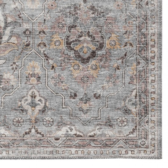 Indoor/Outdoor Marbella MB4 Silver Washable 3' x 5' Rug