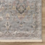 Indoor/Outdoor Marbella MB4 Silver Washable 4' x 4' Round Rug