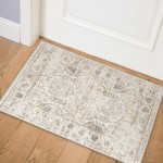 Indoor/Outdoor Marbella MB5 Ivory Washable 1'8" x 2'6" Rug