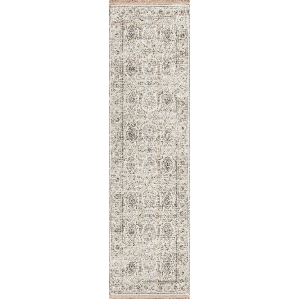 Indoor/Outdoor Marbella MB5 Ivory Washable 2'3" x 12' Runner Rug