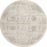 Indoor/Outdoor Marbella MB5 Ivory Washable 4\' x 4\' Round Rug
