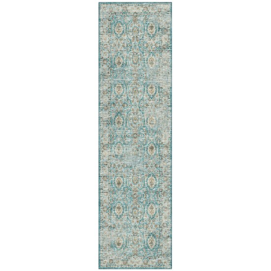 Indoor/Outdoor Marbella MB5 Mediterranean Washable 2'3" x 7'6" Runner Rug