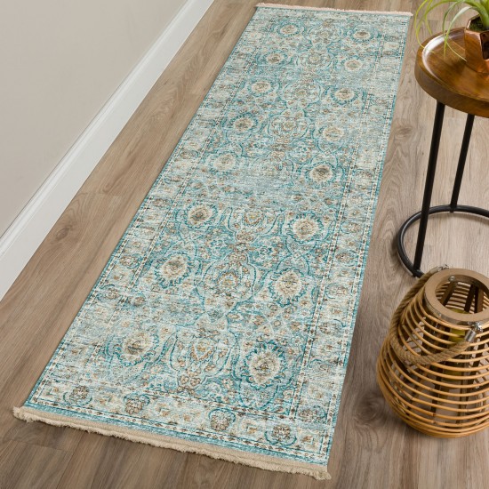 Indoor/Outdoor Marbella MB5 Mediterranean Washable 2'3" x 10' Runner Rug