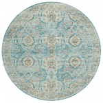 Indoor/Outdoor Marbella MB5 Mediterranean Washable 8\' x 8\' Round Rug