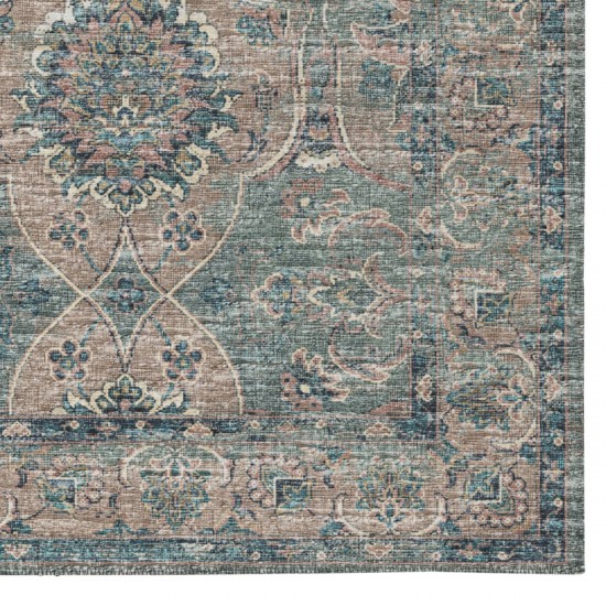 Indoor/Outdoor Marbella MB5 Mineral Blue Washable 2'3" x 7'6" Runner Rug