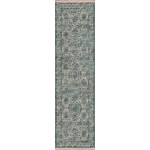 Indoor/Outdoor Marbella MB5 Mineral Blue Washable 2'3" x 12' Runner Rug