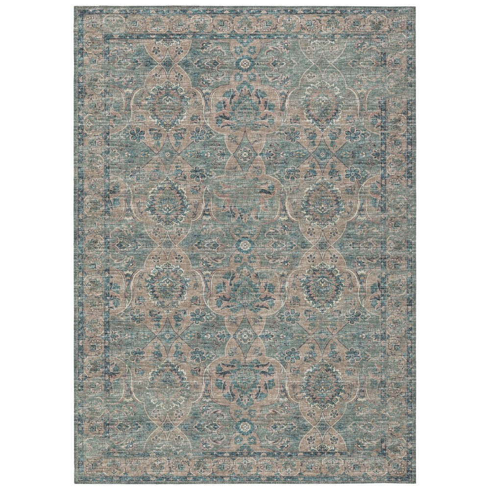 Indoor/Outdoor Marbella MB5 Mineral Blue Washable 3' x 5' Rug